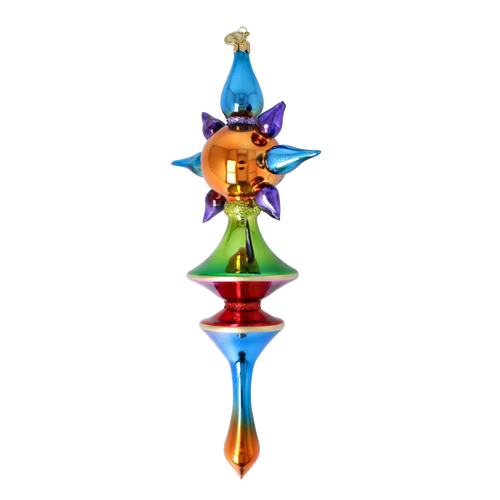 Chromatic Zenith | Hand-Painted Glass Ornament | Blubom 2026-103