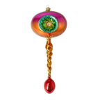 Amber Solstice Rhythm | Hand-Painted Glass Ornament | Blubom 2026-104