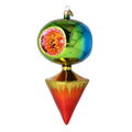 Gilded Equinox | Hand-Painted Glass Ornament | Blubom 2026-105