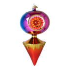 Gilded Equinox | Hand-Painted Glass Ornament | Blubom 2026-105