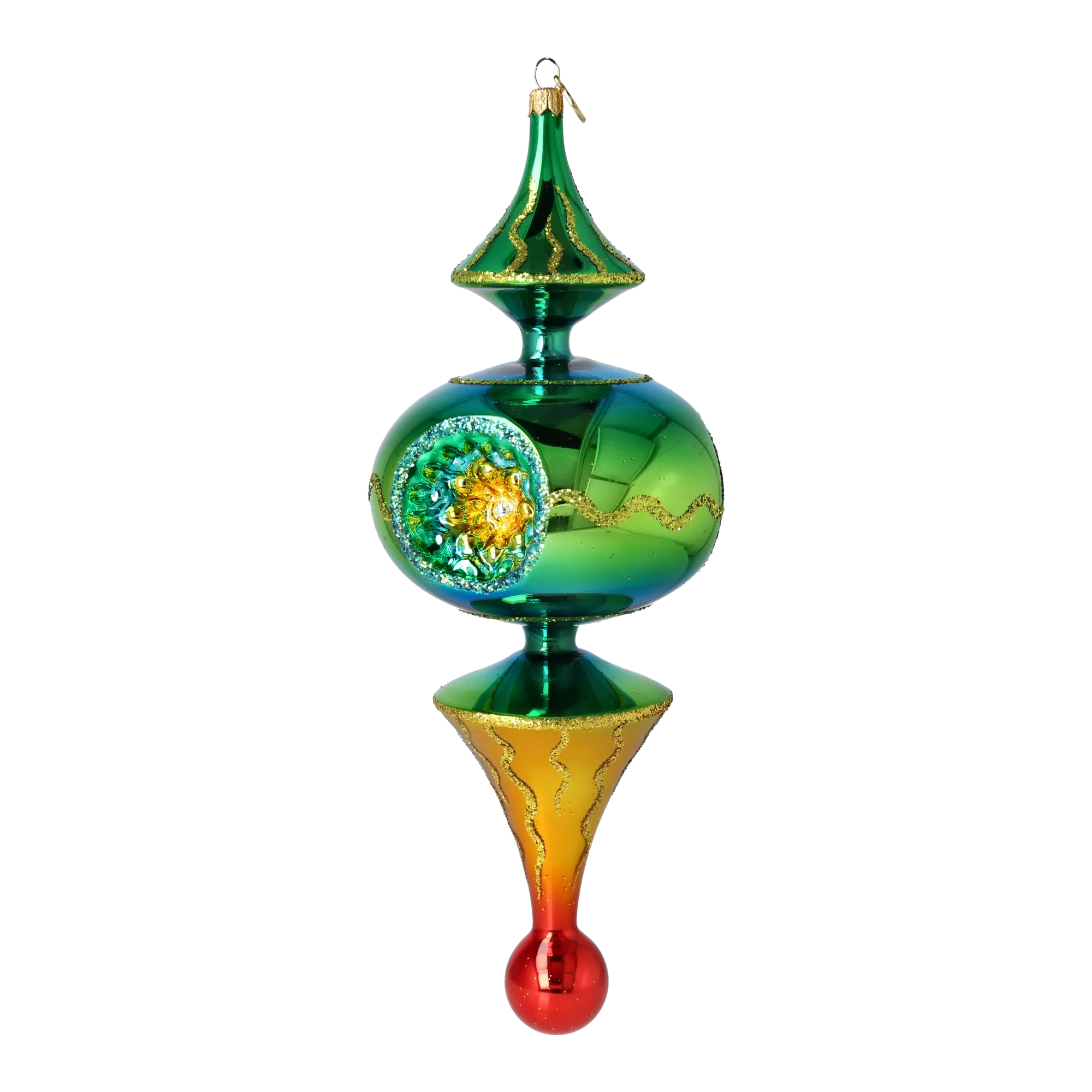 Emerald Core Glass Christmas ornament free blowing PRE-ORDER 2026-106