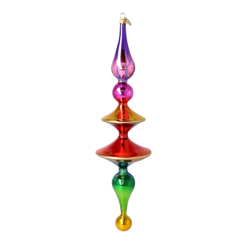 Gilded Horizon Resonance | Hand-Painted Glass Ornament | Blubom 2026-107