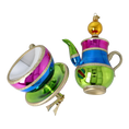 Load image into Gallery viewer, Spectrum Teacup Free Blowing Glass Teacup Ornament 2026-110
