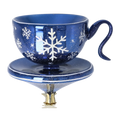Midnight Frost Infusion | Hand-Painted Glass Ornament | Blubom 2026-112