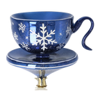 Midnight Frost Infusion | Hand-Painted Glass Ornament | Blubom 2026-112