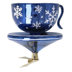 Midnight Frost Infusion | Hand-Painted Glass Ornament | Blubom 2026-112