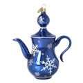 Serene Frost Vessel | Hand-Painted Glass Ornament | Blubom 2026-113