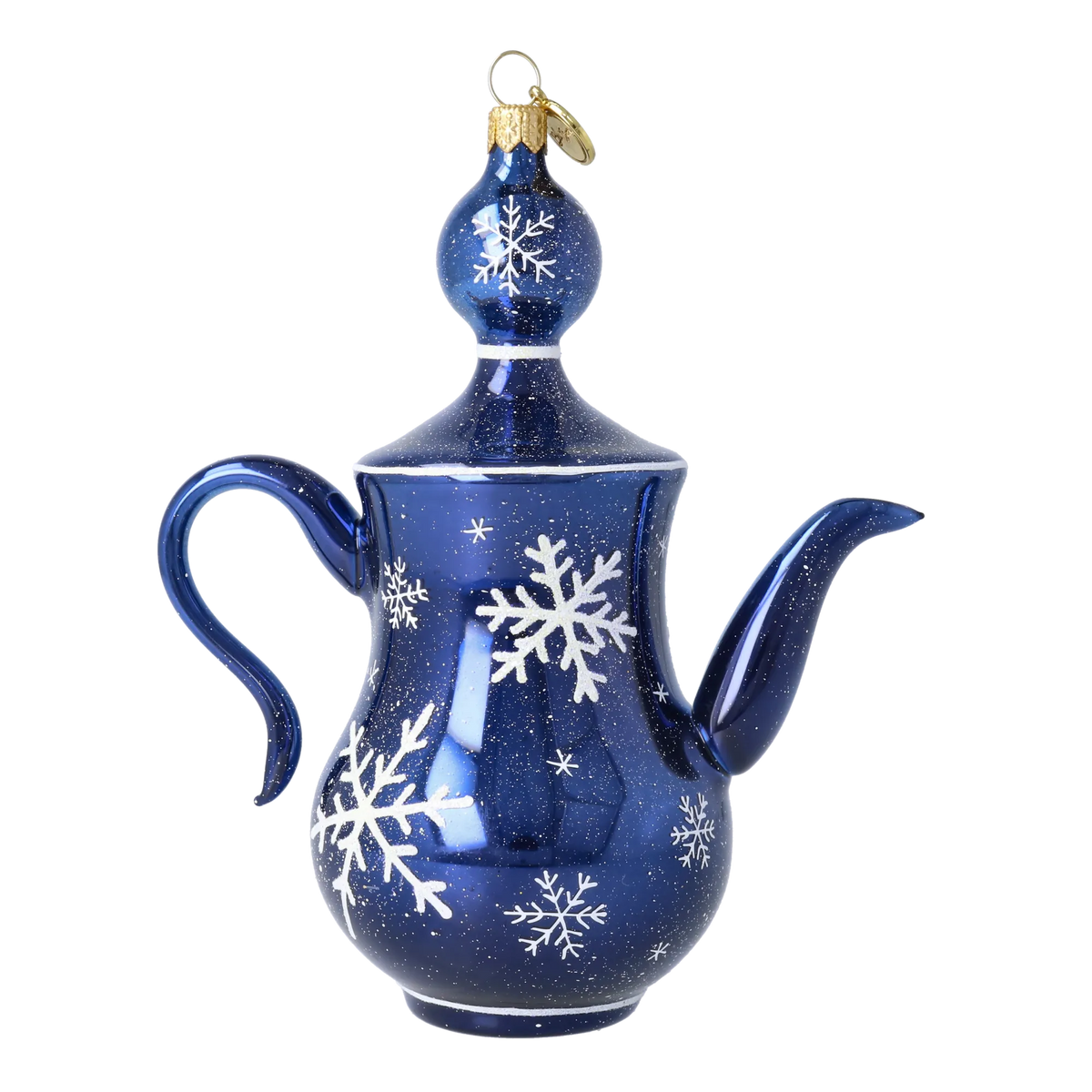Serene Frost Vessel | Hand-Painted Glass Ornament | Blubom 2026-113
