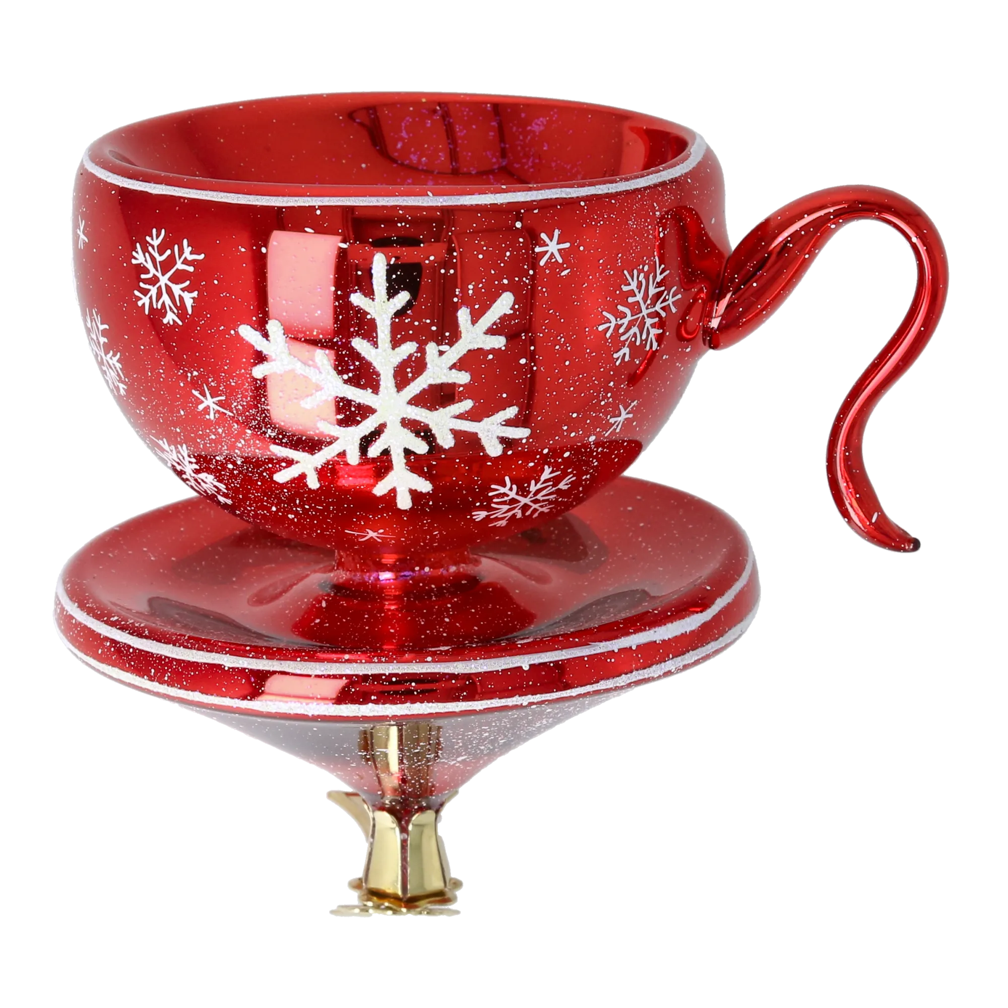Scarlet Snowfall Teacup