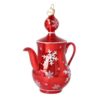 Crimson Frost Ritual | Hand-Painted Glass Ornament | Blubom 2026-115