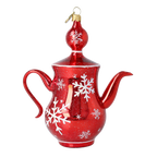 Crimson Frost Ritual | Hand-Painted Glass Ornament | Blubom 2026-115