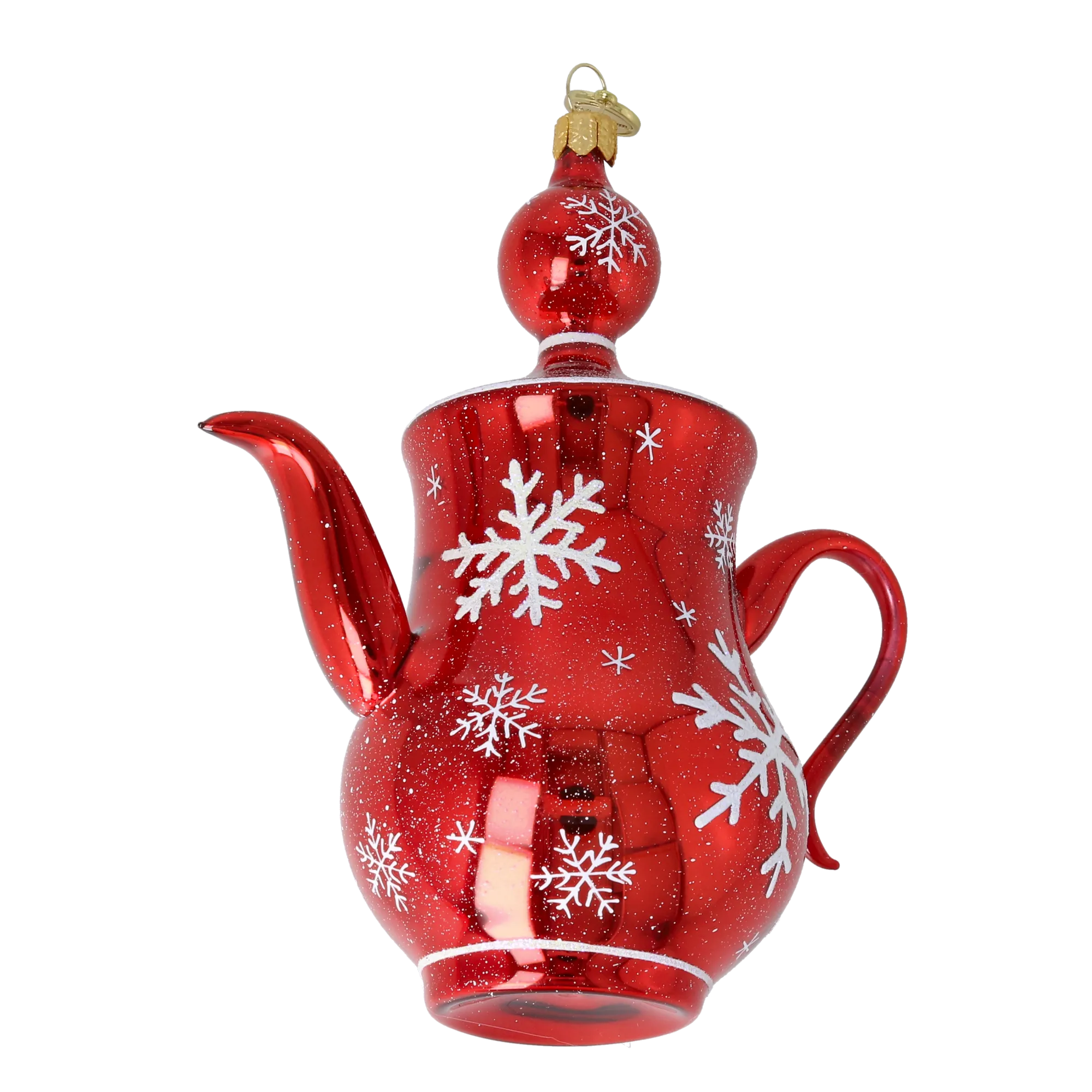 Crimson Frost Ritual | Hand-Painted Glass Ornament | Blubom 2026-115