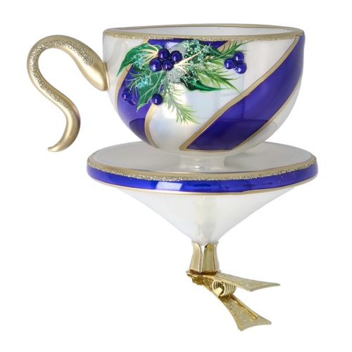 Sovereign Winter Steep | Hand-Painted Glass Ornament | Blubom 2026-116