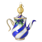 Stately Cobalt Service | Hand-Painted Glass Ornament | Blubom 2026-117