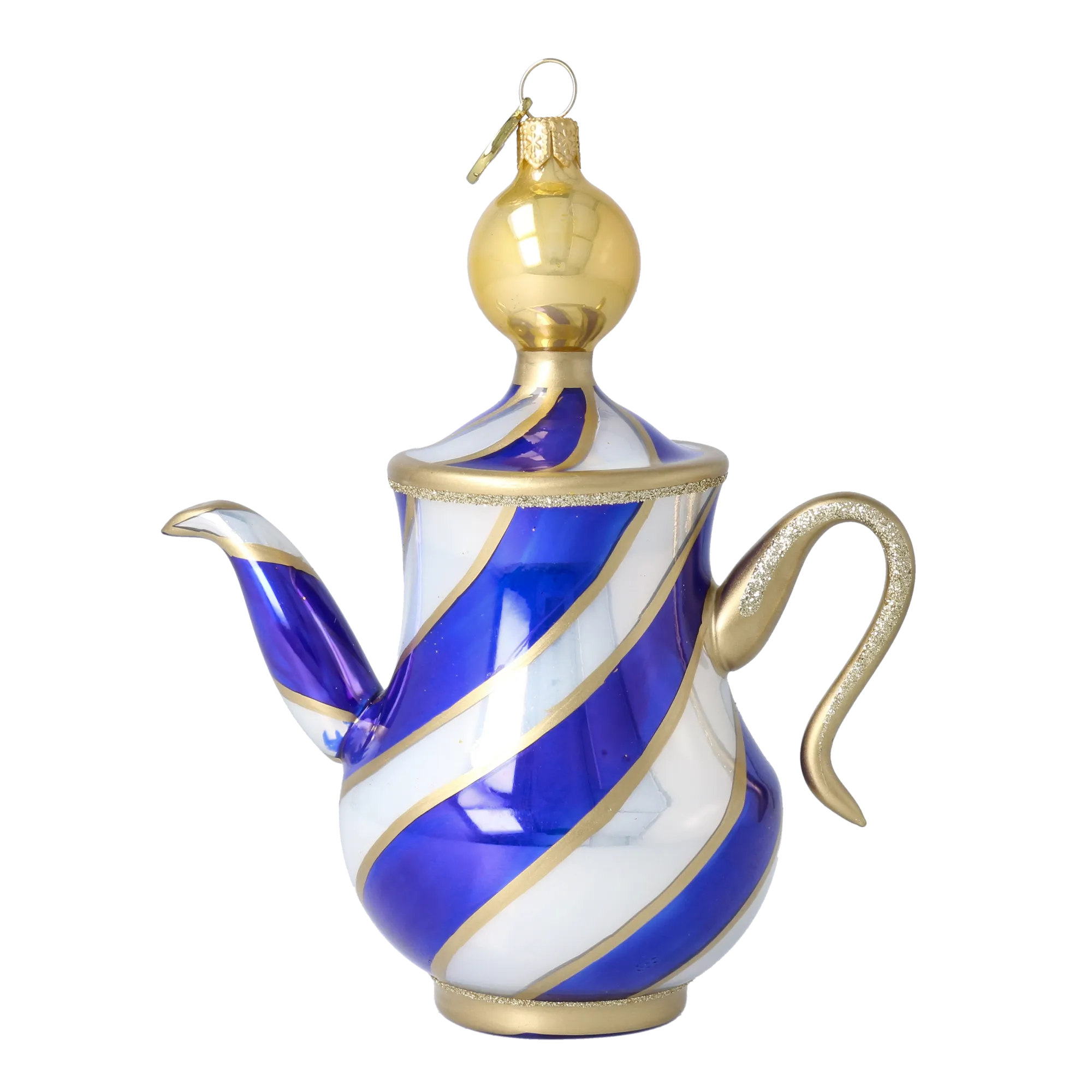 Winter Berry Tea Pott Free Blowing Glass Ornament 2026-117