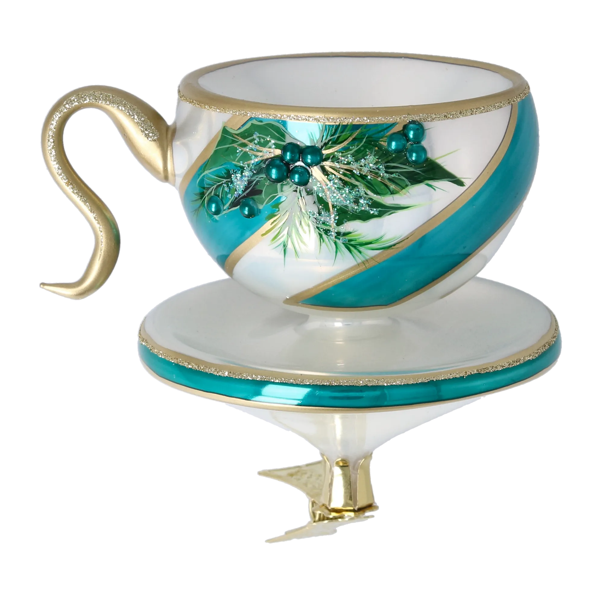 Teal Sash Teacup