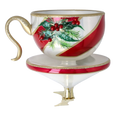 Załaduj obraz do przeglądarki galerii, Holiday Red Cup Free Blowing Glass Teacup Ornament 2026-120
