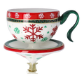 Stately Snowfall Ritual | Hand-Painted Glass Ornament | Blubom 2026-122