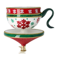 Załaduj obraz do przeglądarki galerii, Festive Snowflake Cup Free Blowing Glass Teacup Ornament 2026-124

