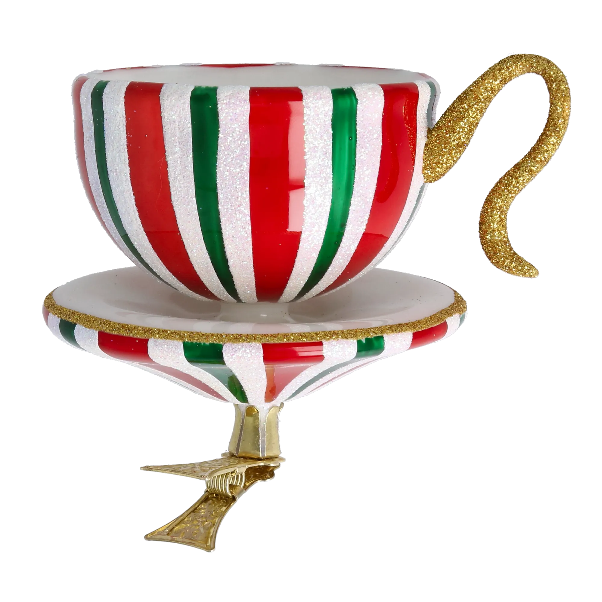 Peppermint Stripe Teacup