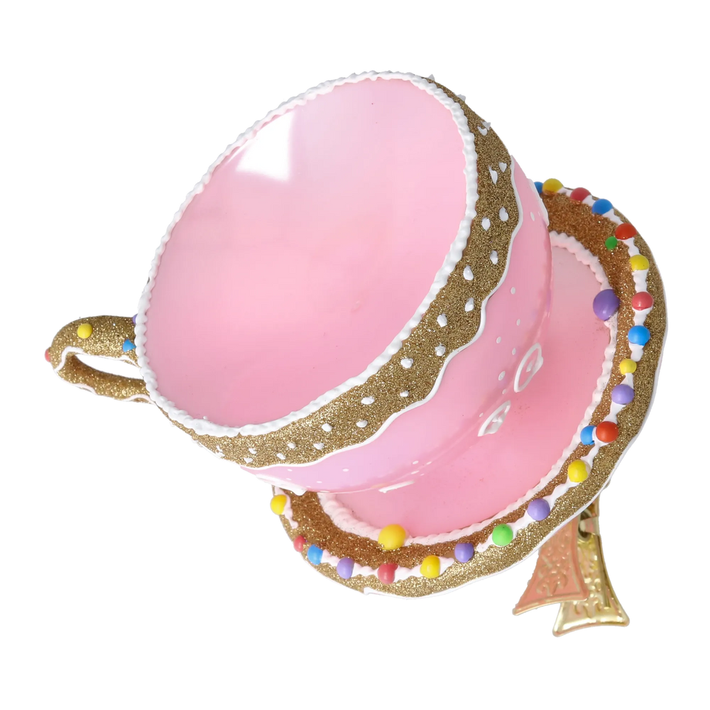Gilded Blush Steep | Hand-Painted Glass Ornament | Blubom 2026-128