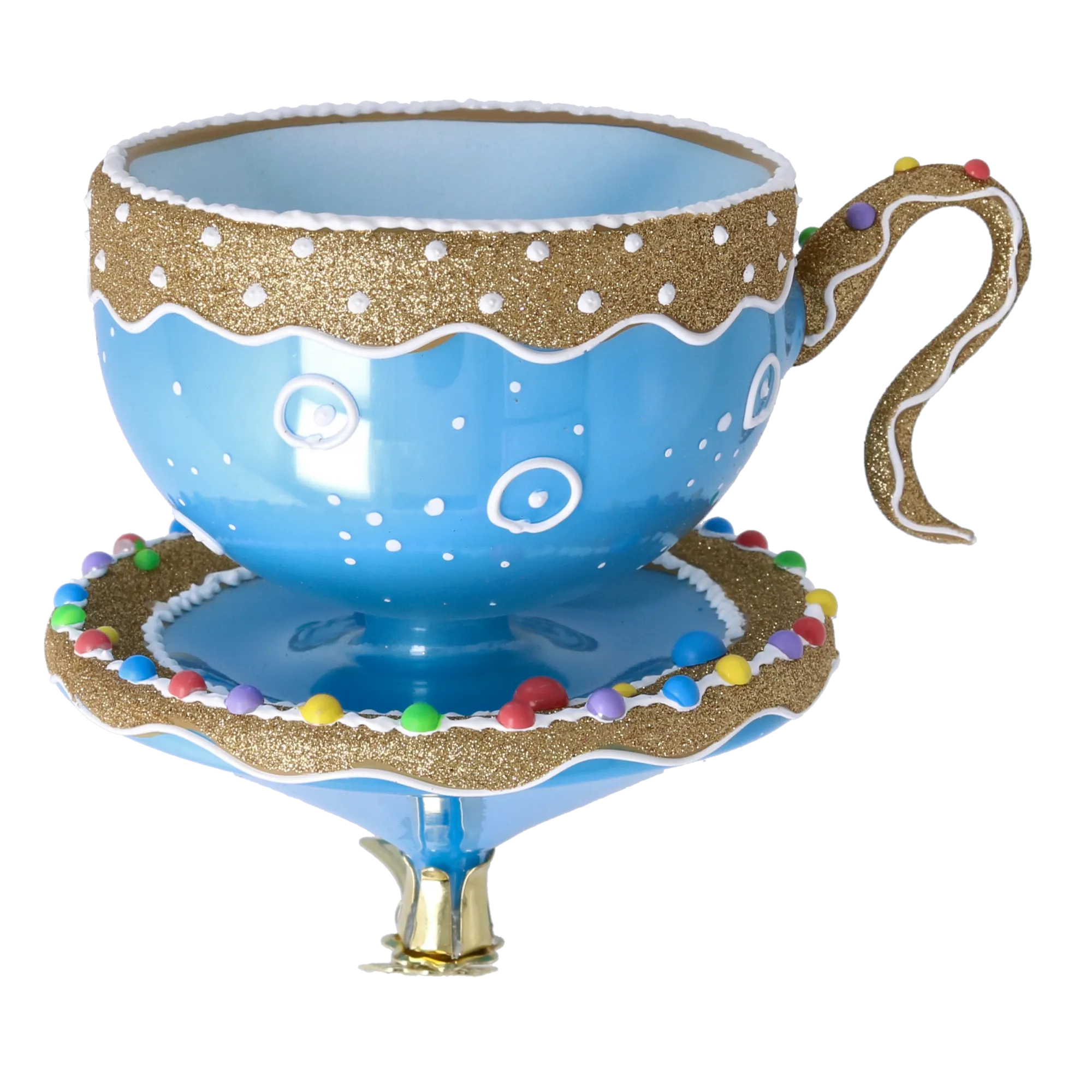 Gingerbread Teacup in Sky Blue