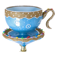 Gingerbread Teacup in Sky Blue