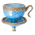 Load image into Gallery viewer, Frosted Sprinkle Cup Blowing Glass Teacup Ornament 2026-130

