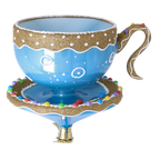 Azure Etiquette | Hand-Painted Glass Ornament | Blubom 2026-130