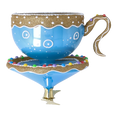 Load image into Gallery viewer, Frosted Sprinkle Cup Blowing Glass Teacup Ornament 2026-130
