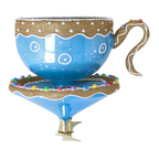 Azure Etiquette | Hand-Painted Glass Ornament | Blubom 2026-130