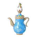 Gilded Azure Confection | Hand-Painted Glass Ornament | Blubom 2026-131