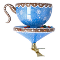 Load image into Gallery viewer, Winter Sprinkle Cup Blowing Glass Teacup Ornament 2026-132
