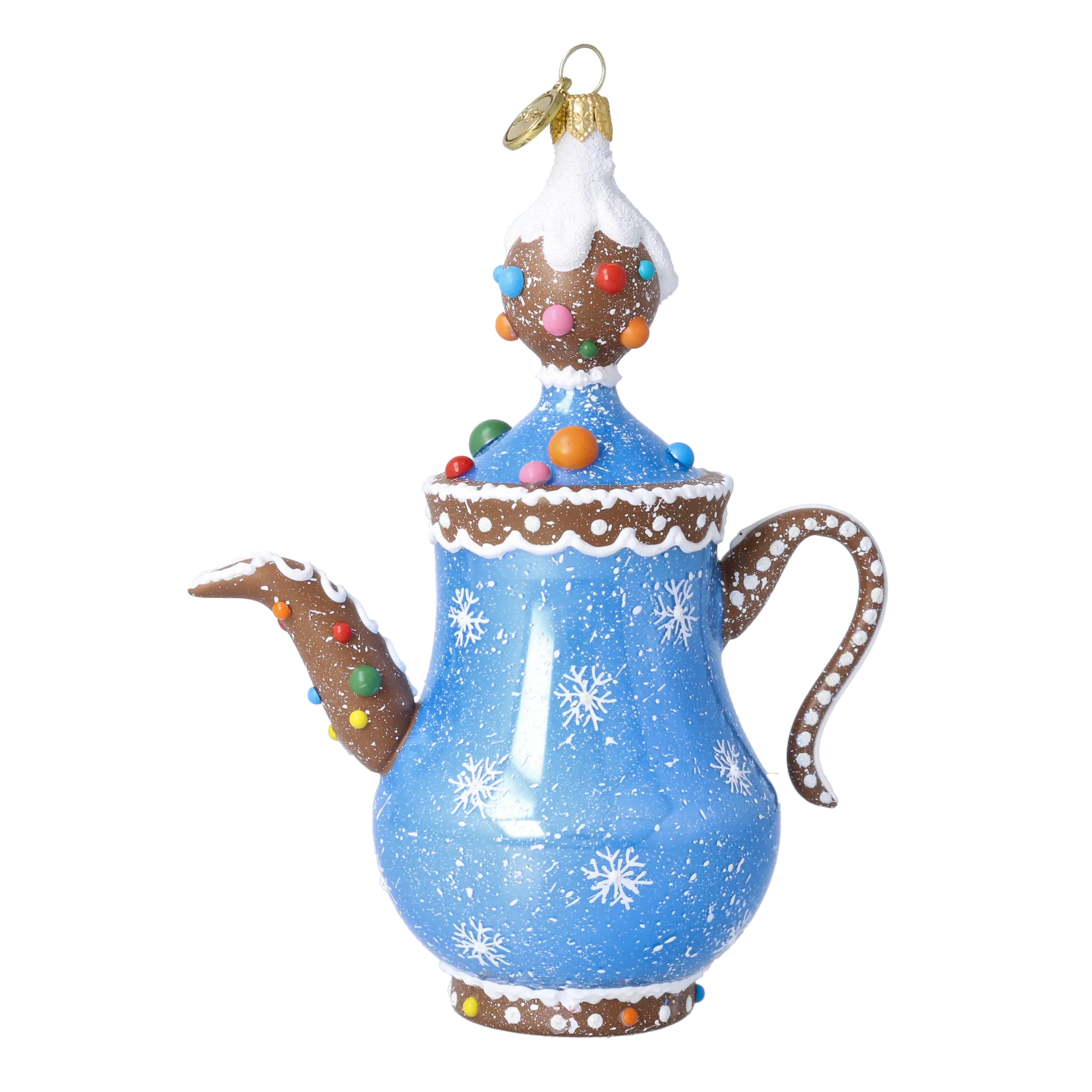 Azure Spiced Ritual | Hand-Painted Glass Ornament | Blubom 2026-133