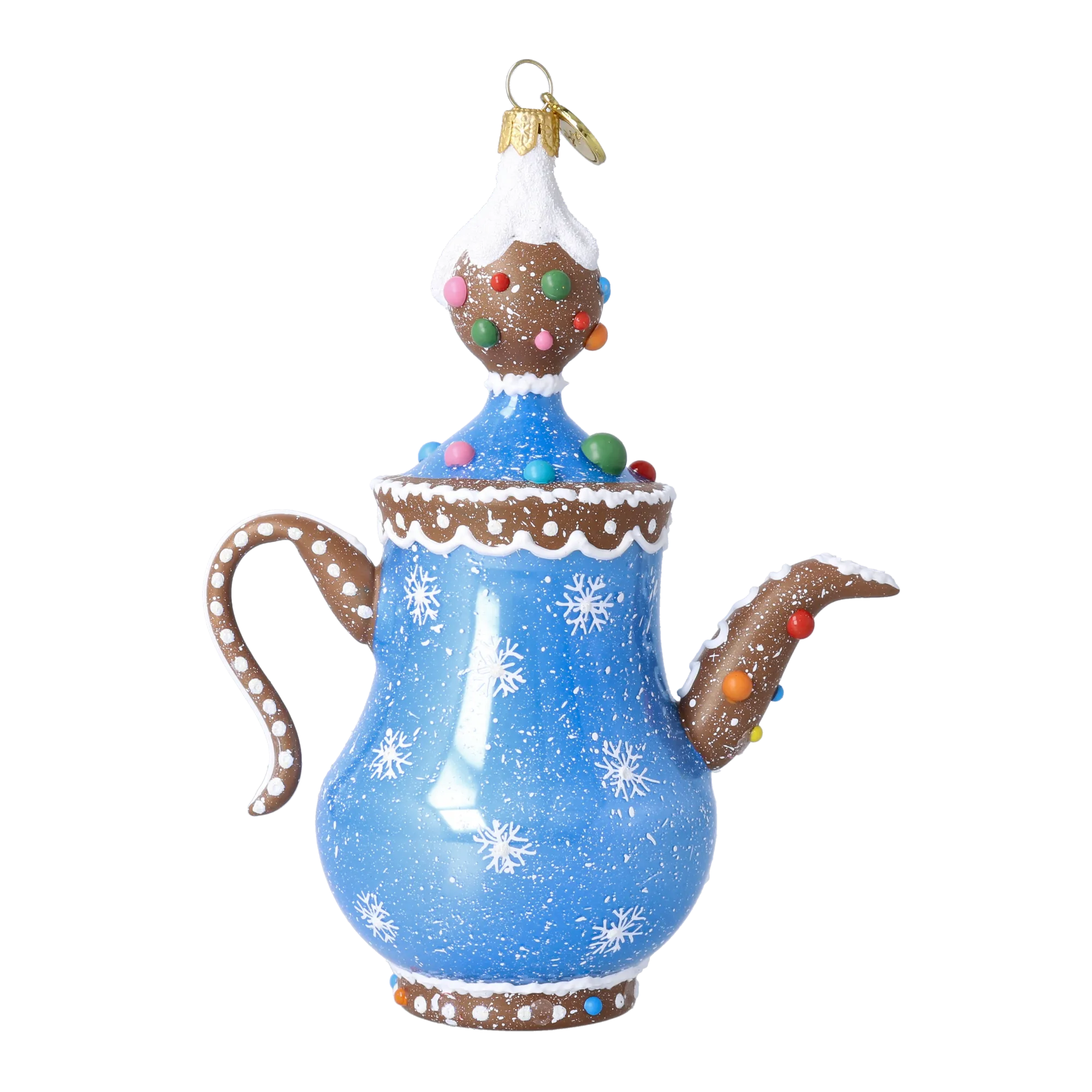 Azure Spiced Ritual | Hand-Painted Glass Ornament | Blubom 2026-133