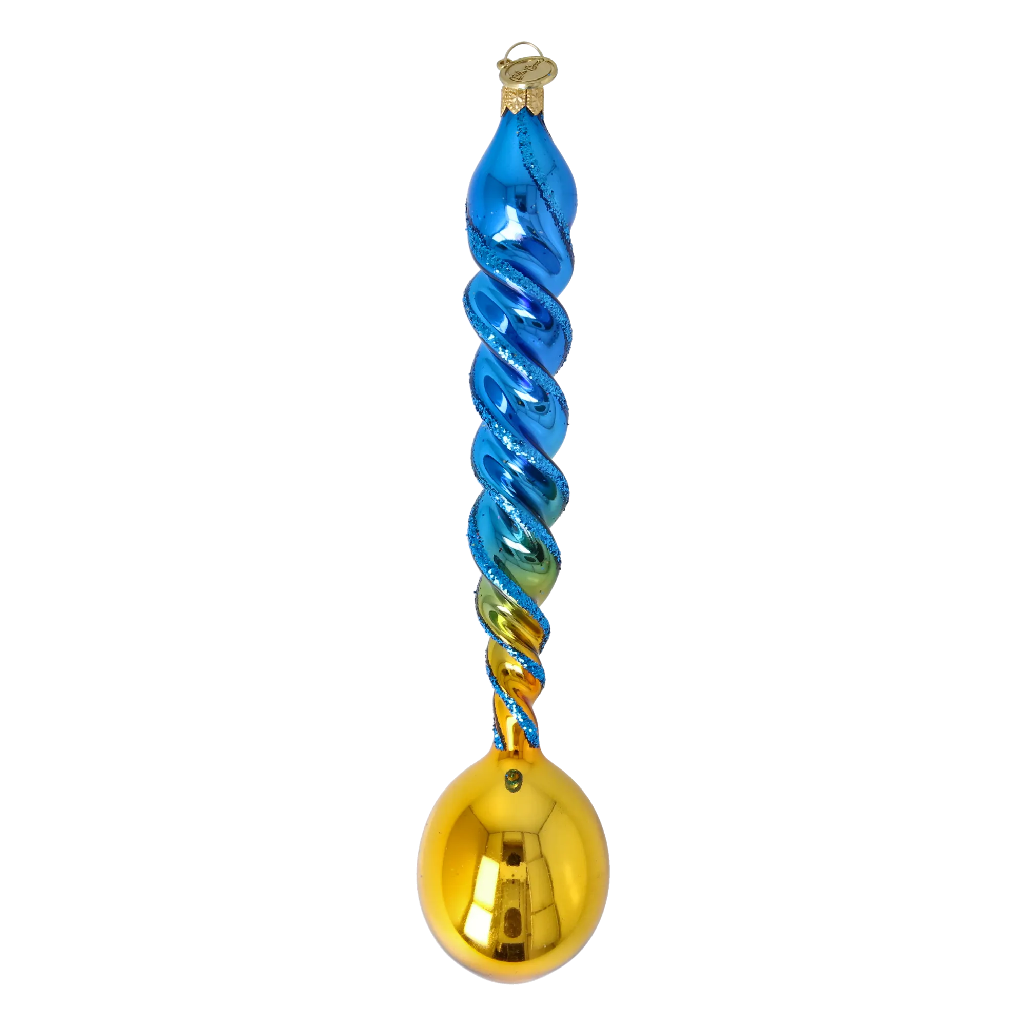 Azure & Gold Drill-Twist Drop