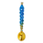 Cobalt Afterglow | Hand-Painted Glass Ornament | Blubom 2026-135