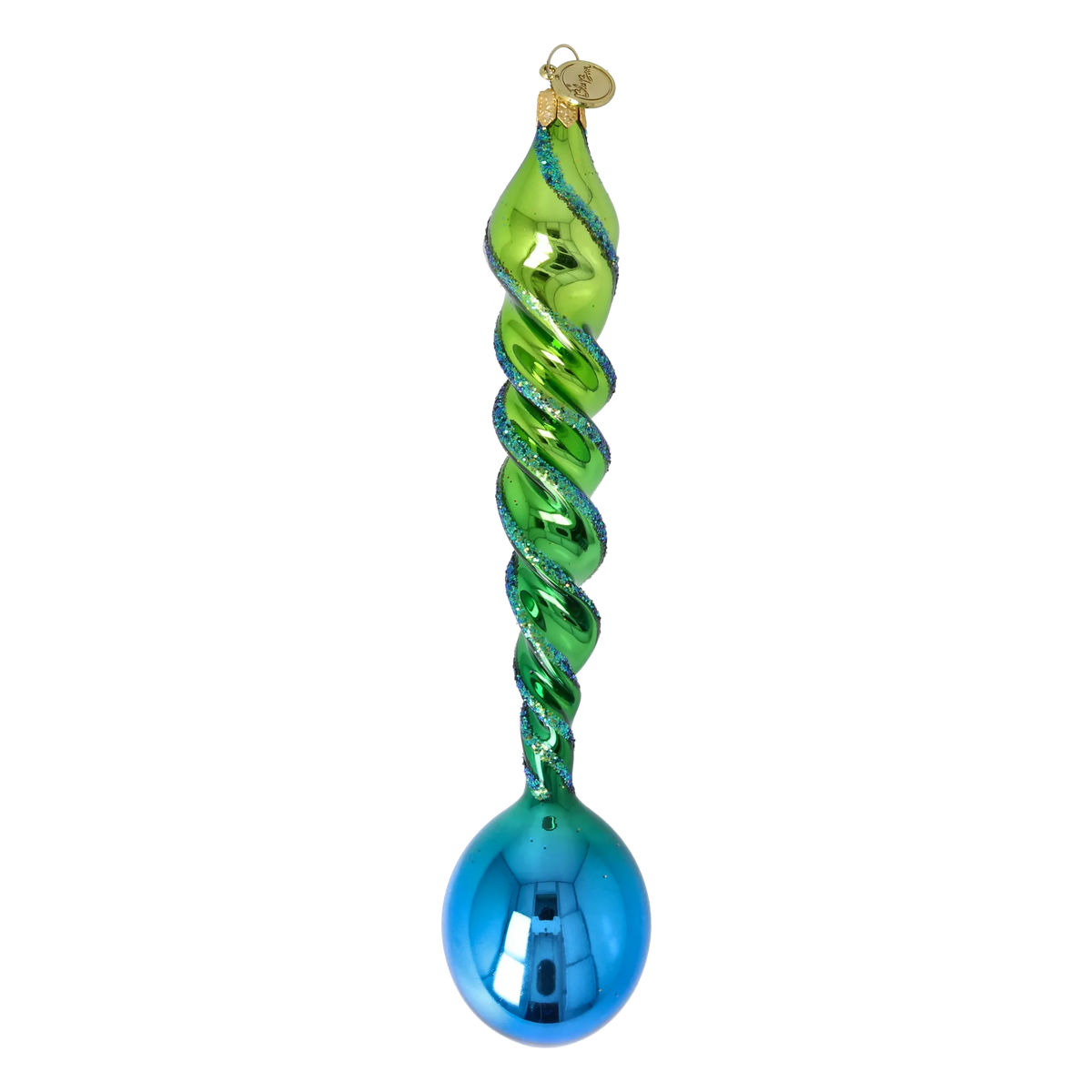 Jade Tide Silence | Hand-Painted Glass Ornament | Blubom 2026-140