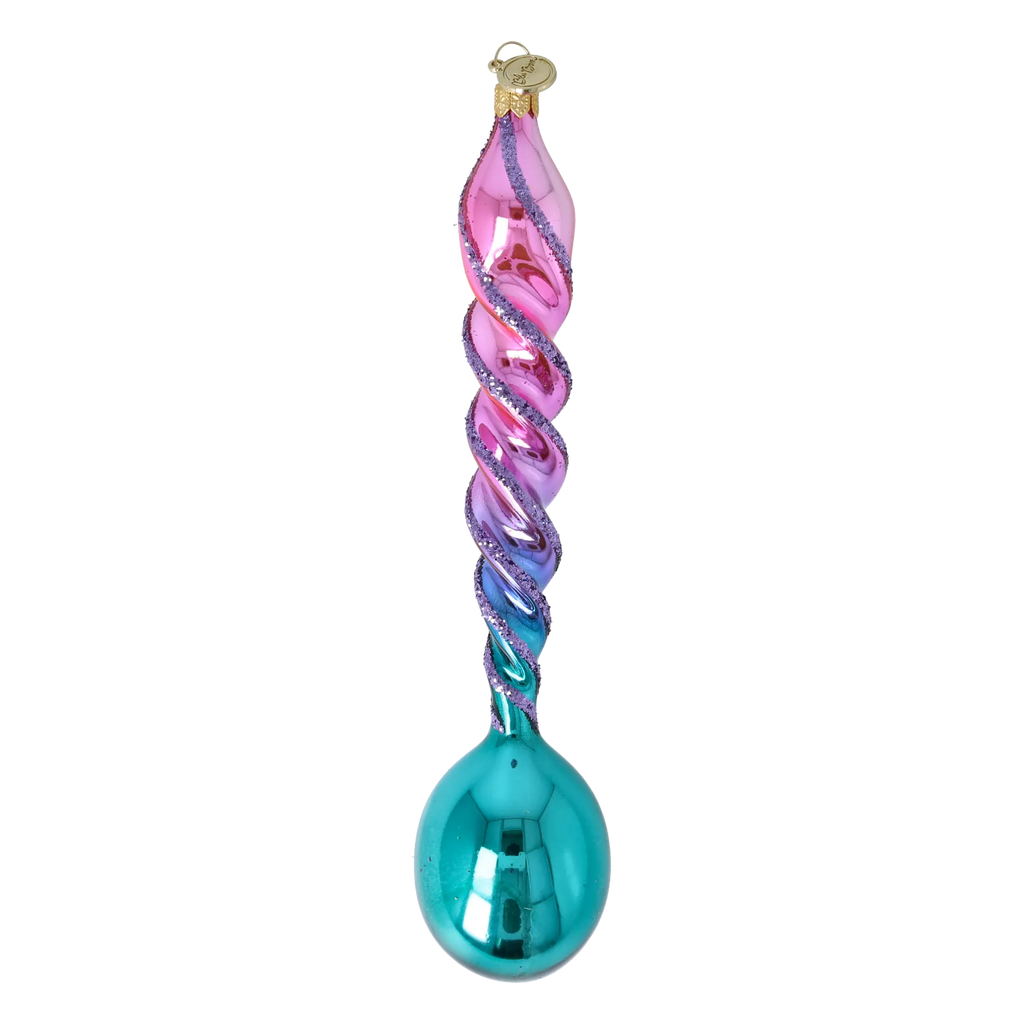 Amethyst Tide Rhythm | Hand-Painted Glass Ornament | Blubom 2026-141