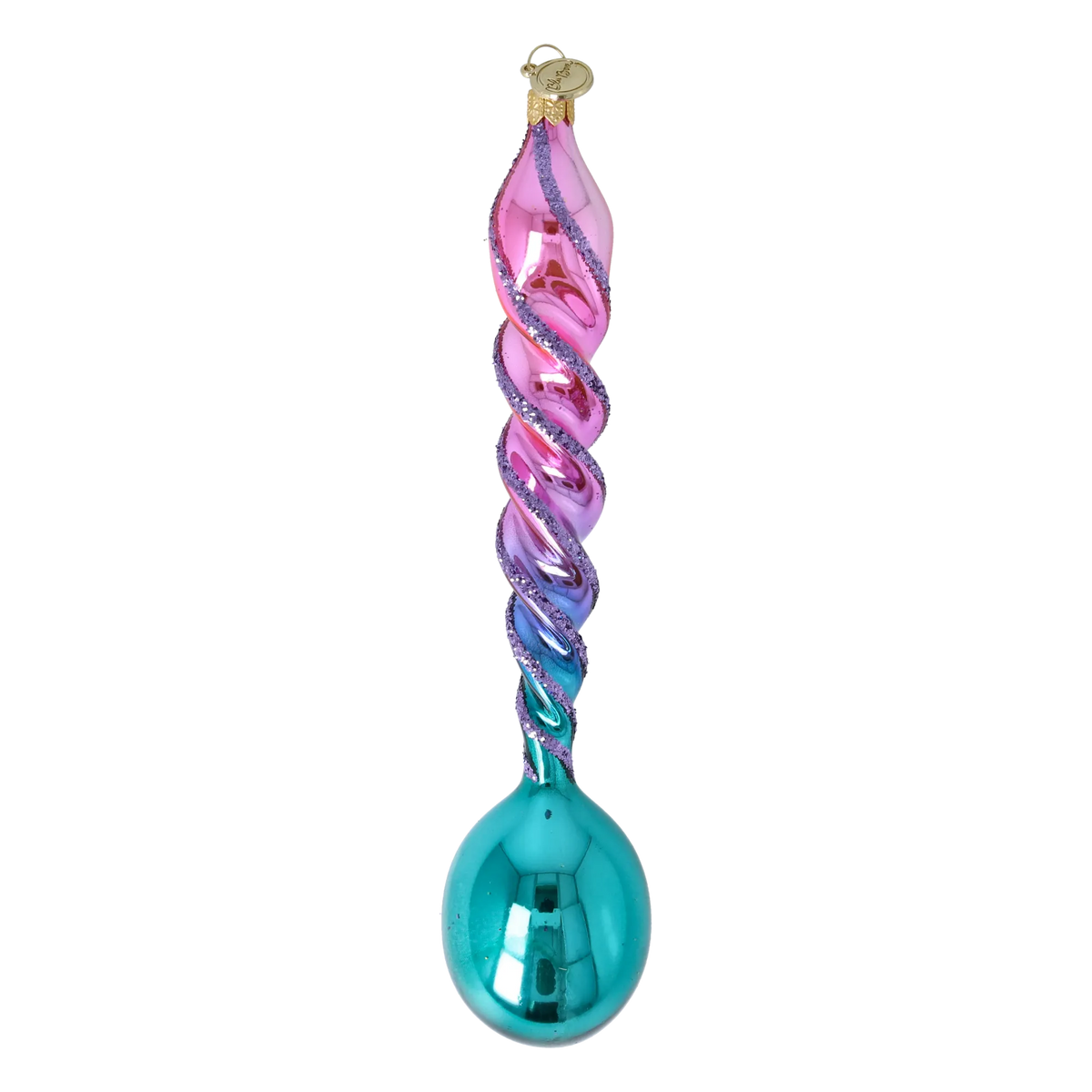 Amethyst Tide Rhythm | Hand-Painted Glass Ornament | Blubom 2026-141