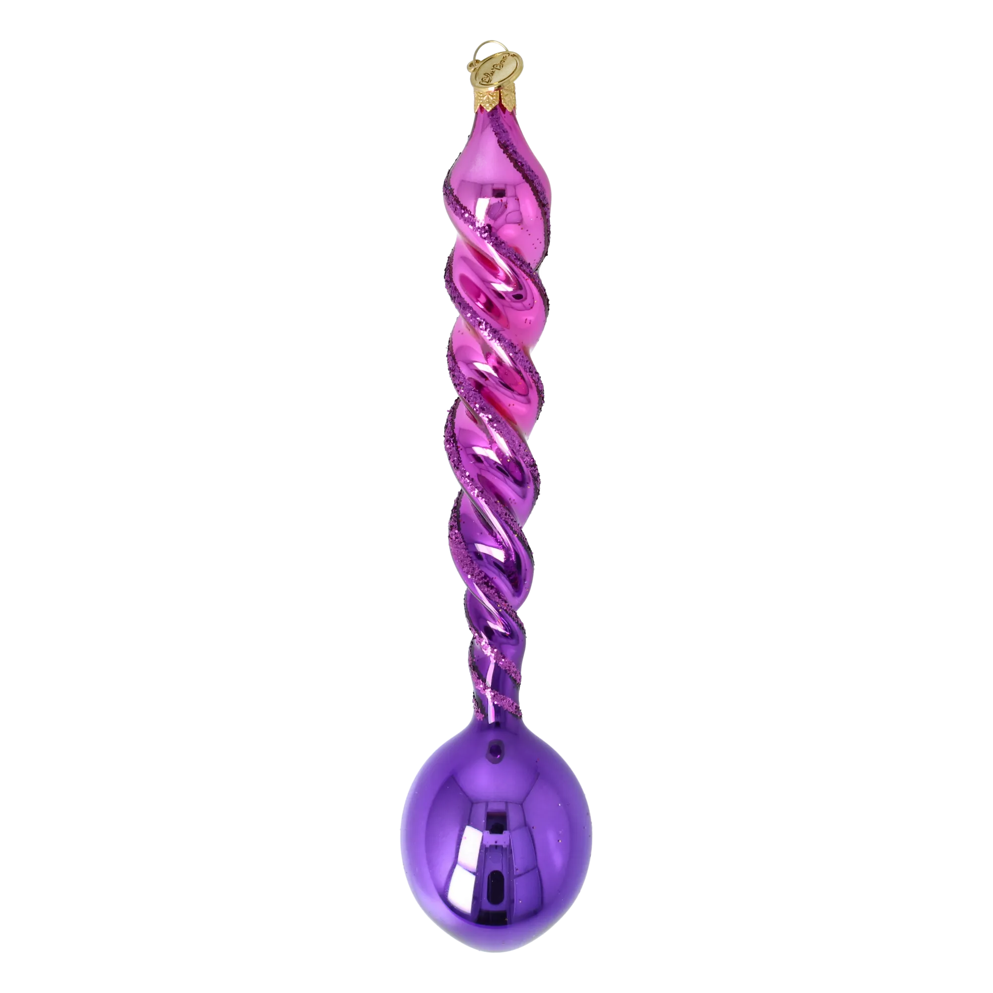 Violet Twilight Echo | Hand-Painted Glass Ornament | Blubom 2026-142