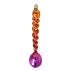 Saffron Dusk Solstice | Hand-Painted Glass Ornament | Blubom 2026-143