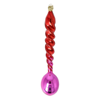 Ruby Cadence | Hand-Painted Glass Ornament | Blubom 2026-144