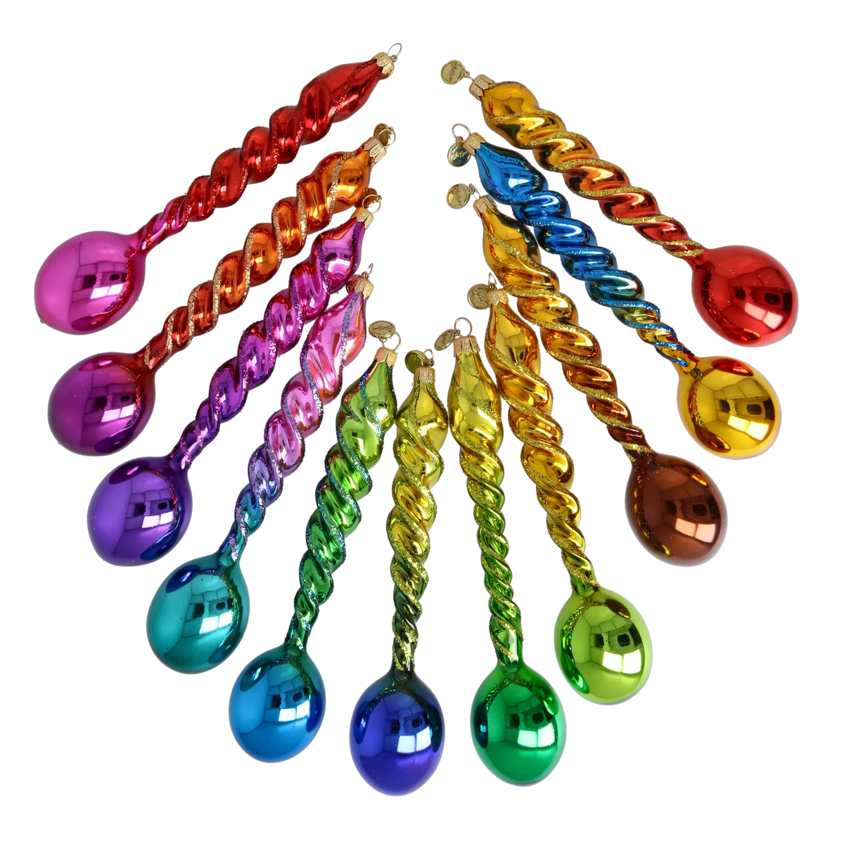 Molten Cadence | Hand-Painted Glass Ornament | Blubom 2026-145