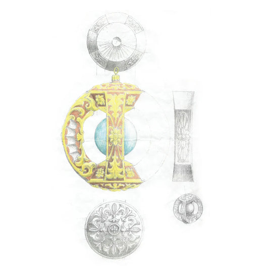 Imperial Halo Jewel glass christmas ornaments