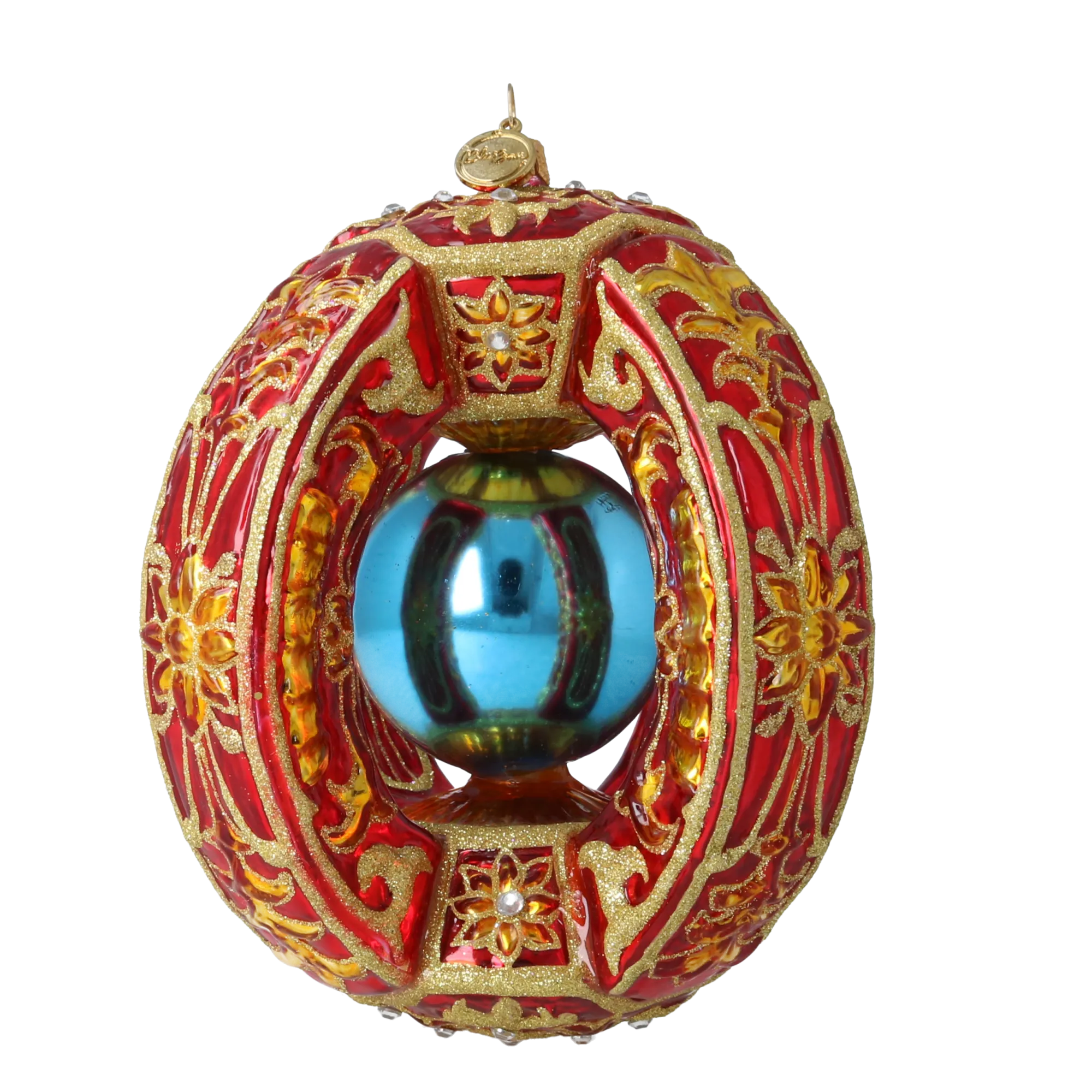 Imperial Halo Jewel glass christmas ornaments