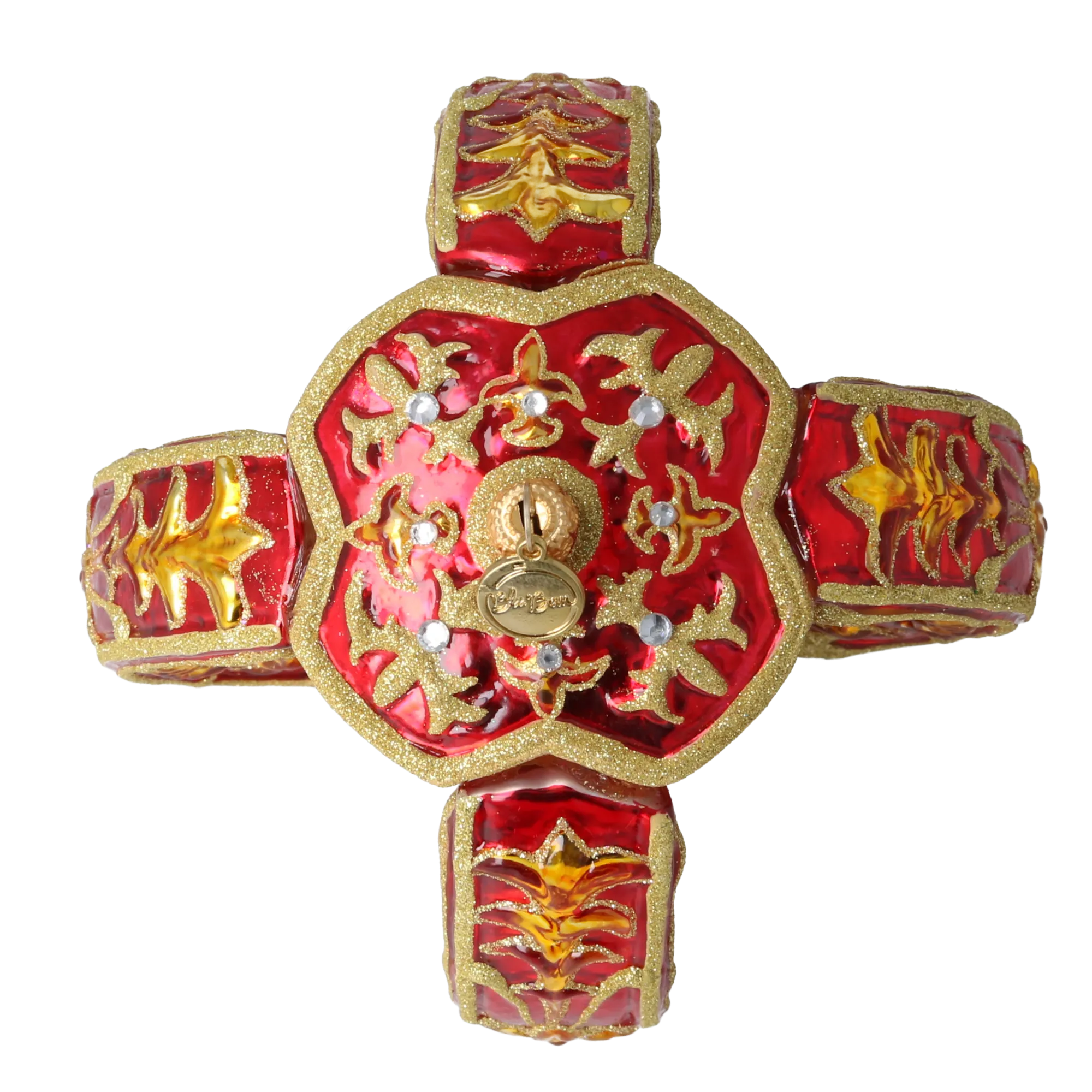 Imperial Halo Jewel glass christmas ornaments