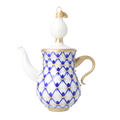 Regal Cobalt Infusion | Hand-Painted Glass Ornament | Blubom 2026-150