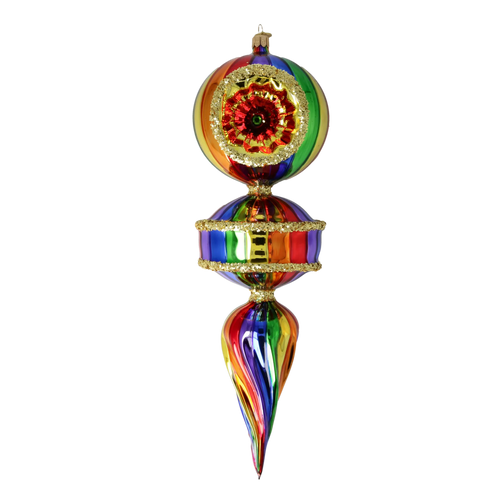Chromatic Aurora | Hand-Painted Glass Ornament | Blubom 2026-156