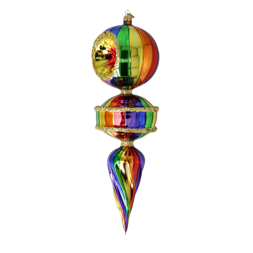Chromatic Aurora | Hand-Painted Glass Ornament | Blubom 2026-156